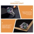 thumbnail image 3 of WEUVEB Anillo Metálico Con Circonia Para Mujer Accesorio Para Reuniones Y, 3 of 8