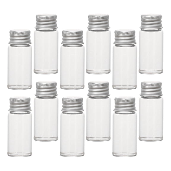 12 Pcs Liquid Vials Glass Containers for Liquids Mini Sealing Bottle Lab Equipment Glass Bottles Small Bottles