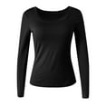 thumbnail image 4 of SNKSDGM Female T-Shirts Long Sleeve Shirts for Women Fall Colors Seamless Moda Long Sleeve T Shirt with Built in Bra for Yoga Fitness and Everyday Comfort S, 4 of 4