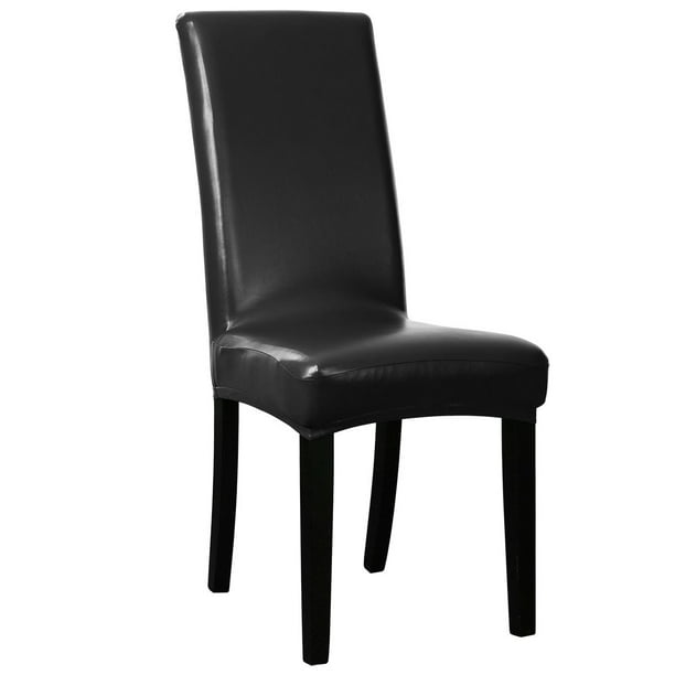 Piccocasa Faux Pu Fabric Leather Plain, Faux Leather Dining Chair Covers