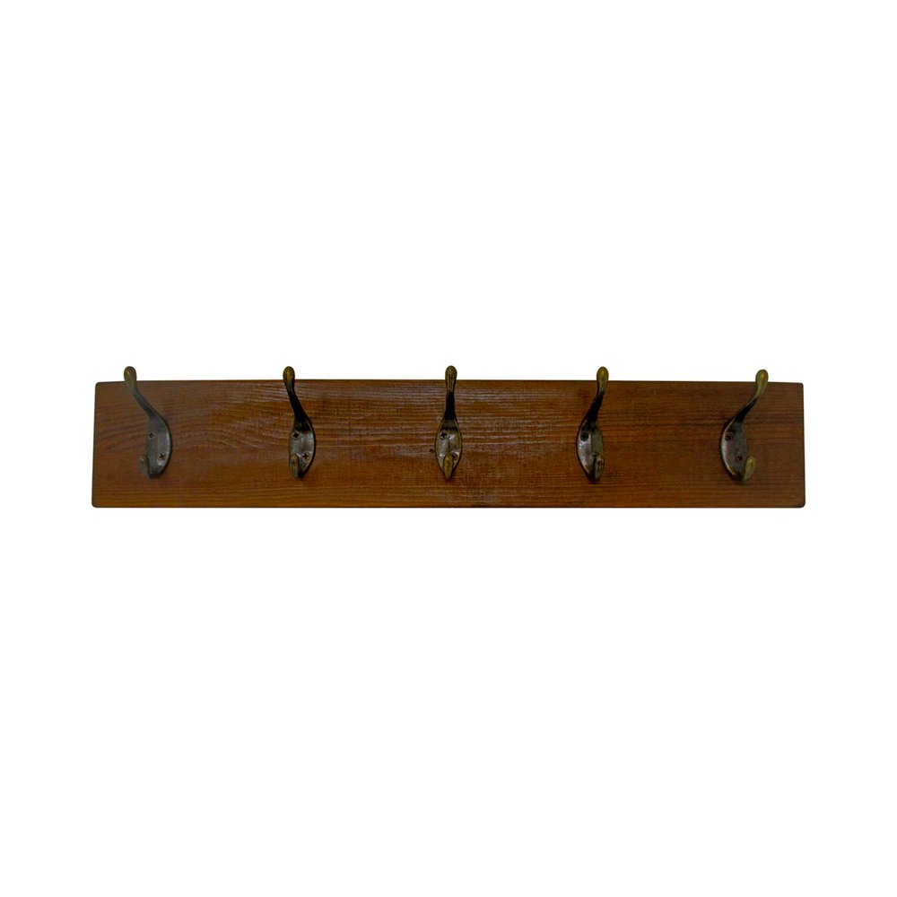 Wall Mounted Rustic Farmhouse Coat Rack with Hooks by Trademark