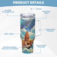 thumbnail image 5 of Salouo Artistic Starry Sky Cloud Dog for 40oz Water Bottle with Handle & Flip Straw - Stainless Steel Vacuum Insulated Tumbler-Reusable Travel Coffee Mug- Gifts for Women & Men, 5 of 8