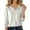 White, variant on Fgnfyis Womens T Shirts Fashionable Casual Lapel Solid Color Long Sleeved T Shirt Top Womens Long Sleeve Tops Dark Green XXL