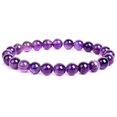 thumbnail image 1 of Natural Stone Beads Bracelet For Women Men Amethysts Crystal Quartzs Aquamarines Jades Jewelry Agates Elastic Bangle Bracelets, 1 of 5