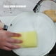 thumbnail image 4 of Sponge Scouring Pad | Non-Greasy Polyester Cleaning Sponge | Powerful Stain Remover | Kitchen Dishwashing Brush | Durable, Easy to Maintain | Pack of 3 | 12x7x3 cm Yellow, 4 of 6