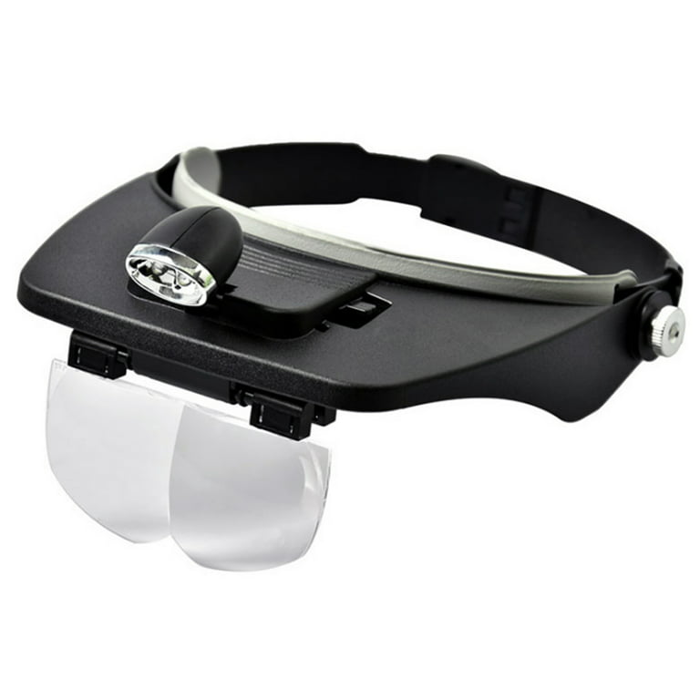 Magnifying Glass Headset USB Rechargeable Head Magnifier w/LED Light for  reading