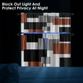thumbnail image 4 of Brown Kitchen Window Curtains Valance and Tier Set 36 Inch, Black Grey White Modern Rod Pocket Short Tier Curtain for Bathroom, Abstract Art Small Cafe Drapes for Decor, 4 of 7