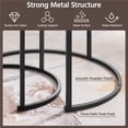 thumbnail image 5 of Yaheetech Nesting Coffee Table with Round Wooden Tabletop for Living Room, Gray, 5 of 8