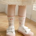 thumbnail image 5 of Calcetines para niñas, bonitos calcetines de algodón respetuosos con la piel con patrón de dibujos animados para niños, calcetines de media pantorrilla para Otoño Invierno XL, 5 of 5
