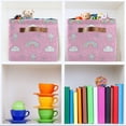 thumbnail image 6 of Yayeee Canvas Storage Basket with Handles for Shelves Fabric Bins Closet Organizer, Ice Cream Rainbow Pattern, 6 of 8