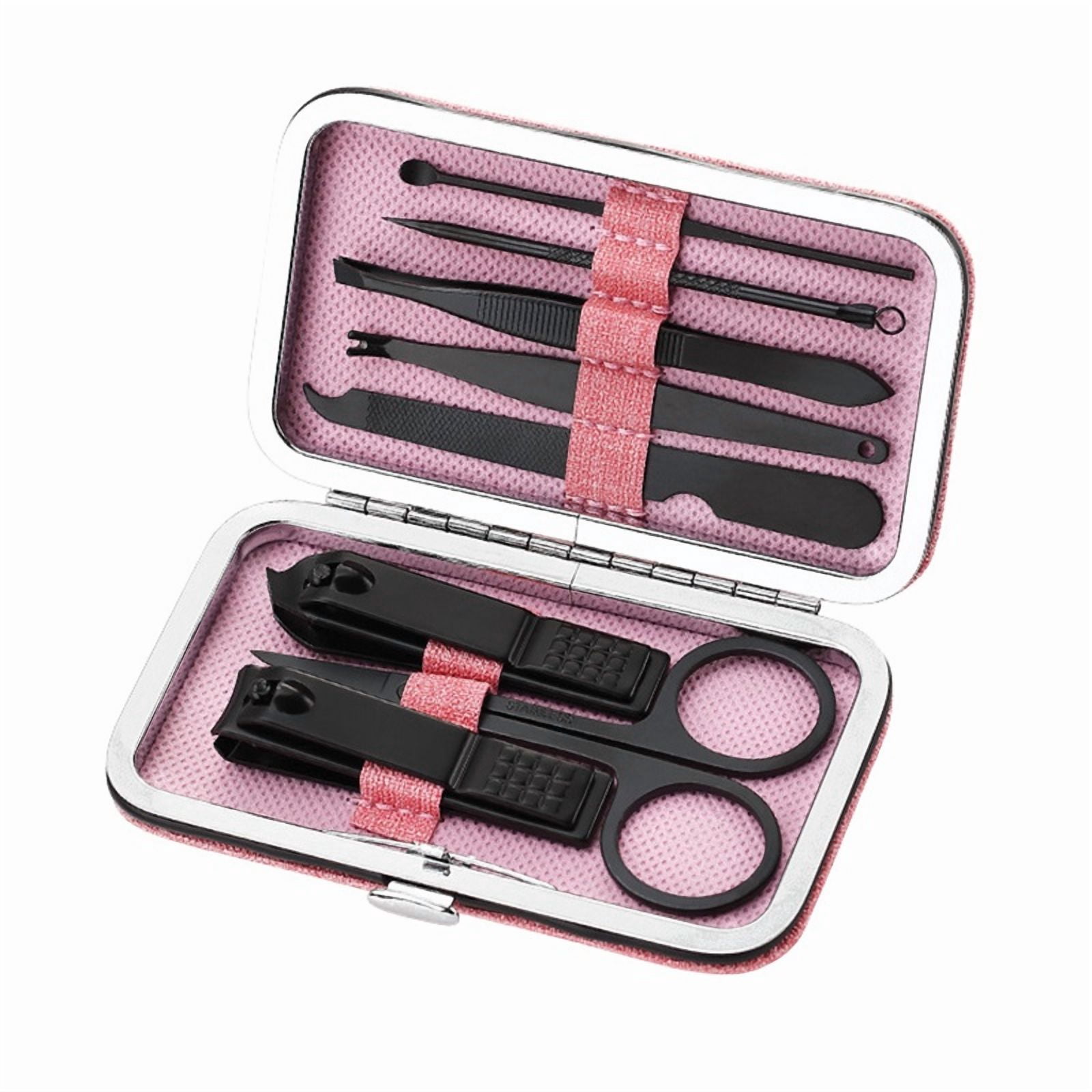 8 Pcs/set Professional Nail Clippers Stainless Steel Pedicure Scissor Tweezer Manicure Tools Nail Art Care Supplies