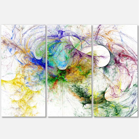 Designart 'Wings of Angels Purple ' Abstract Canvas art print