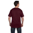 thumbnail image 4 of Hanes Beefy-T Men`s Pocket T-Shirt, 2XL, Maroon, 4 of 5