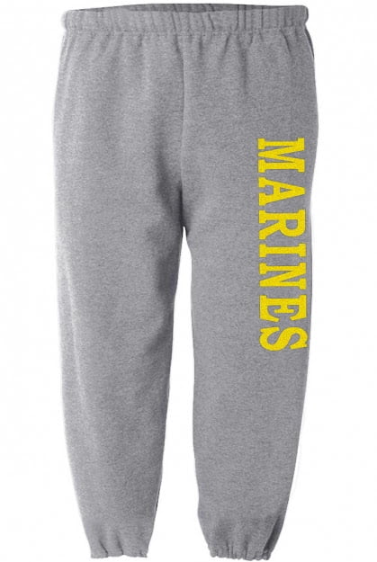 Never-Cold USMC Marine Corps Logo Kids Boys Cotton Sweatpants Elastic Waist Pants for 2T-6T
