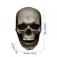 thumbnail image 2 of Halloween Skull Skeleton with Movable Mouth and Lights Realistic Human Skull Statue Home Decor, 2 of 9