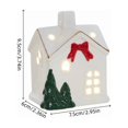 thumbnail image 3 of Christmas Light Up Ceramic Village,Led Lighted White Snow House Porcelain Ornament,Winter Christmas Glowing Decor for Mantel Tabletop, 3 of 6