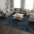 thumbnail image 5 of Ottomanson Non-Slip Extra Large Area Rug 7'10" x 13' Low Pile Living Room Carpet, Solid Charcoal Navy, 5 of 9