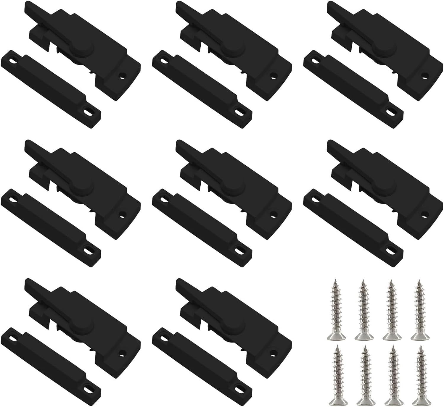 6 Pack Sliding Window Sash Locks - Cam Lock For Double Hung & Horizontal Windows, White - View #3