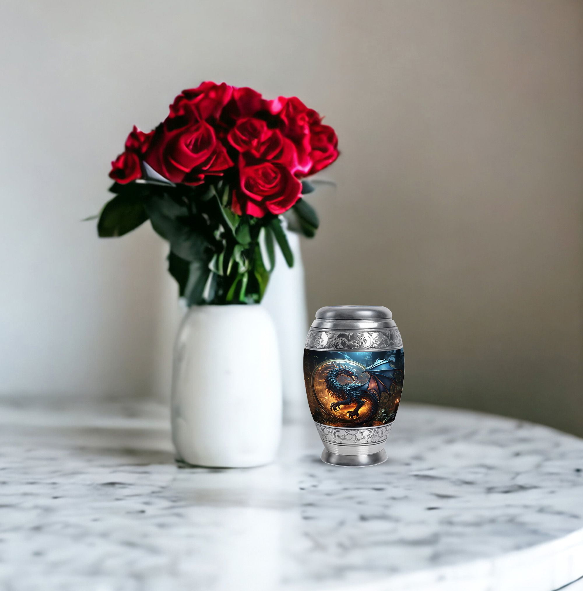 Dragon Globe Small Cremation Urns For Human Ashes - Mini Urns For Ashes - Cremation Urns For Human Ashes - Urns For Men Ashes Adult Male - Urns For Woman Human Ashes - Human Urns (Size - 3inch, Pcs1)