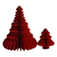 thumbnail image 6 of 2Pcs Paper Christmas Tree Decoration 3D Honeycomb Trees Table Centerpiece Holiday Home Decor for Parties Supplies-Dark Yellow,1 Set, 6 of 8