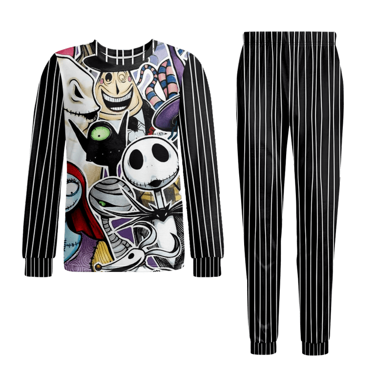 Nightmare Before Christmas Pajamas Jack Skellington Sally Kids Matching Christmas Pajamas Kids 120 Walmart
