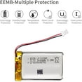 thumbnail image 6 of EEMB 3.7V Lipo Battery 1400mAh 112945 Lithium Polymer ion Battery Rechargeable Lithium ion Polymer Battery with JST Connector Make Sure Device Polarity Matches with Battery Before Purchase!!!, 6 of 6