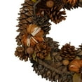 thumbnail image 3 of Northlight Pine Cones and Gourds Autumn Harvest Wreath, 13.25-Inch, Unlit, 3 of 4