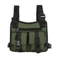 thumbnail image 1 of Bolsos pecho para hombre funcional Cgtredaw chaleco hip-Hop callejero verde, 1 of 6