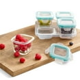 thumbnail image 6 of OXO Tot Glass Baby Blocks Food Storage Containers, 4 oz, Teal, 8-Pack, For Infants Ages 0-12 Months, 6 of 6