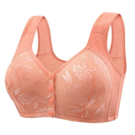 Black of Friday Deals!Clearance Staron Bras for Women Front Closure No Underwire Bra Wireless Comfortable Bra Stretch No Steel Bras Seamless Bra