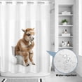 thumbnail image 2 of No Hook Shower Curtain, Funny Alpacas Shower Curtains for Bathroom with See Through Top Window, Cute Art Fun Lovely Animals on Toilets Waterproof & Washable Bath Curtain Stall 48"x72", 2 of 9