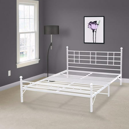 Best Price Mattress Easy Set-up Platform Bed, White, Multiple