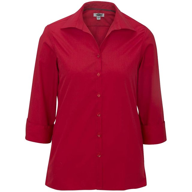 Edwards Ladies Lightweight Open Neck POPLIN Blouse 3/4 Sleeve