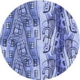 thumbnail image 1 of Ahgly Company Indoor Round Patterned Deep Periwinkle Purple Area Rugs, 5' Round, 1 of 1