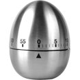 thumbnail image 1 of Temporizador de cocina para huevos, alarma giratoria mecánica de acero inoxidable, 60 minutos, 1 of 5