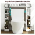 thumbnail image 6 of Over The Toilet Storage Cabinet, Bathroom Space Saver with Paper Holder and Adjustable Shelves, Freestanding Toilet Cabinet Organizer with 2 Side Doors and Pull-Down Door, White, 6 of 9