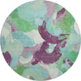 thumbnail image 2 of Addison Rugs Mayfield Premium Machine Washable Transitional Abstract Teal Round Rug, 8' x 8', 2 of 6