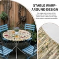 thumbnail image 4 of Spring Floral Round Fitted Tablecloth with Elastic Edge, Waterproof Table Cloth Table Cover for 36"-44" Tables, Vintage Pastoral Rustic Botanical Flowers Tablecloths for Dining Picnic Indoor Outdoor, 4 of 9