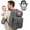 Grey, variant on Miracol Diaper Bag Tactical for Dad: 40L Rugged Military-Style Dad Baby Backpack with 16+ Pockets - Water-Resistant 900D Fabric & MOLLE for Organized Travel Gear