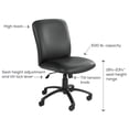 thumbnail image 3 of Scranton & Co Big and Tall High Back Task Office Chair in Black Vinyl, 3 of 4