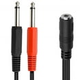 thumbnail image 3 of 3.5mm To 2 Jack 6.5 Mono Adapter Cable Audio Cable 2x6.35mm Adapter Cable, 3 of 5