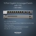 thumbnail image 2 of NETGEAR GS110MX - Interrupteur - Non Géré - 8 x 1000Base-T + 2 x 100/1000/2.5G/5G/10G (Lien vers le Haut) - Ordinateur de Bureau, Rackable, Mural - Courant Continu, 2 of 5