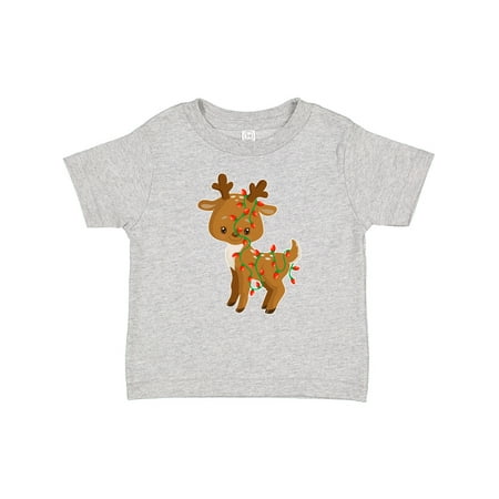 

Inktastic Cute Reindeer with Christmas Lights Gift Baby Boy or Baby Girl T-Shirt
