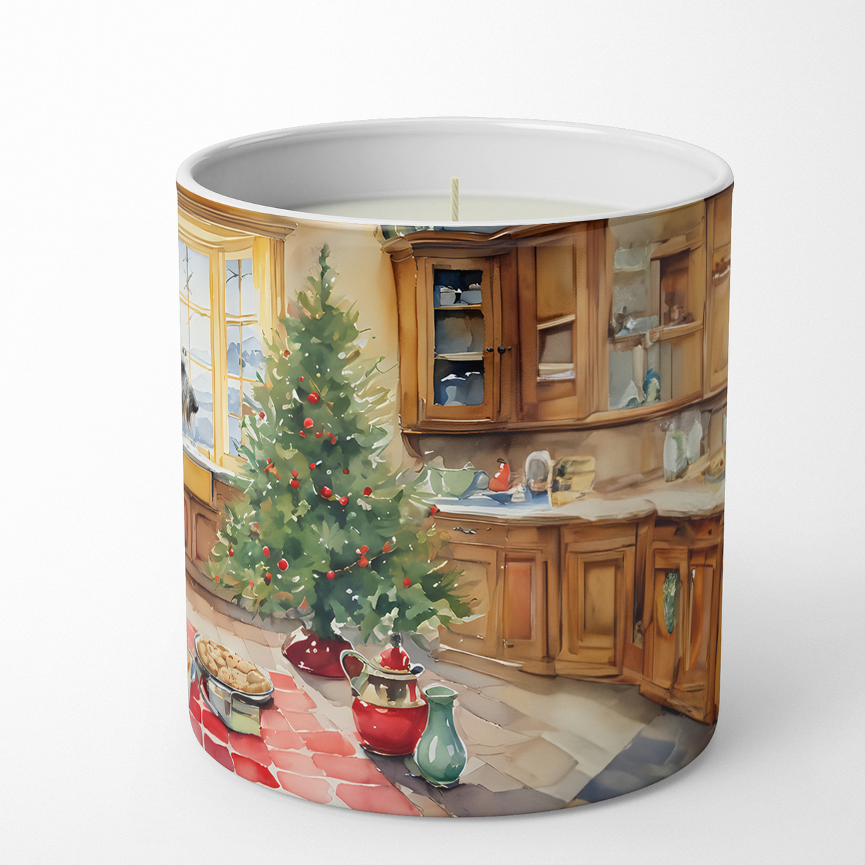 Irish Wolfhound Christmas Cookies Decorative Soy Candle 3.25 in x 3.75 in