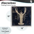 thumbnail image 4 of Stupell Industries Coastal Lobster Contour over Map Gray Floating Frame Canvas Art, 18 x 18, by Sasha, 4 of 8