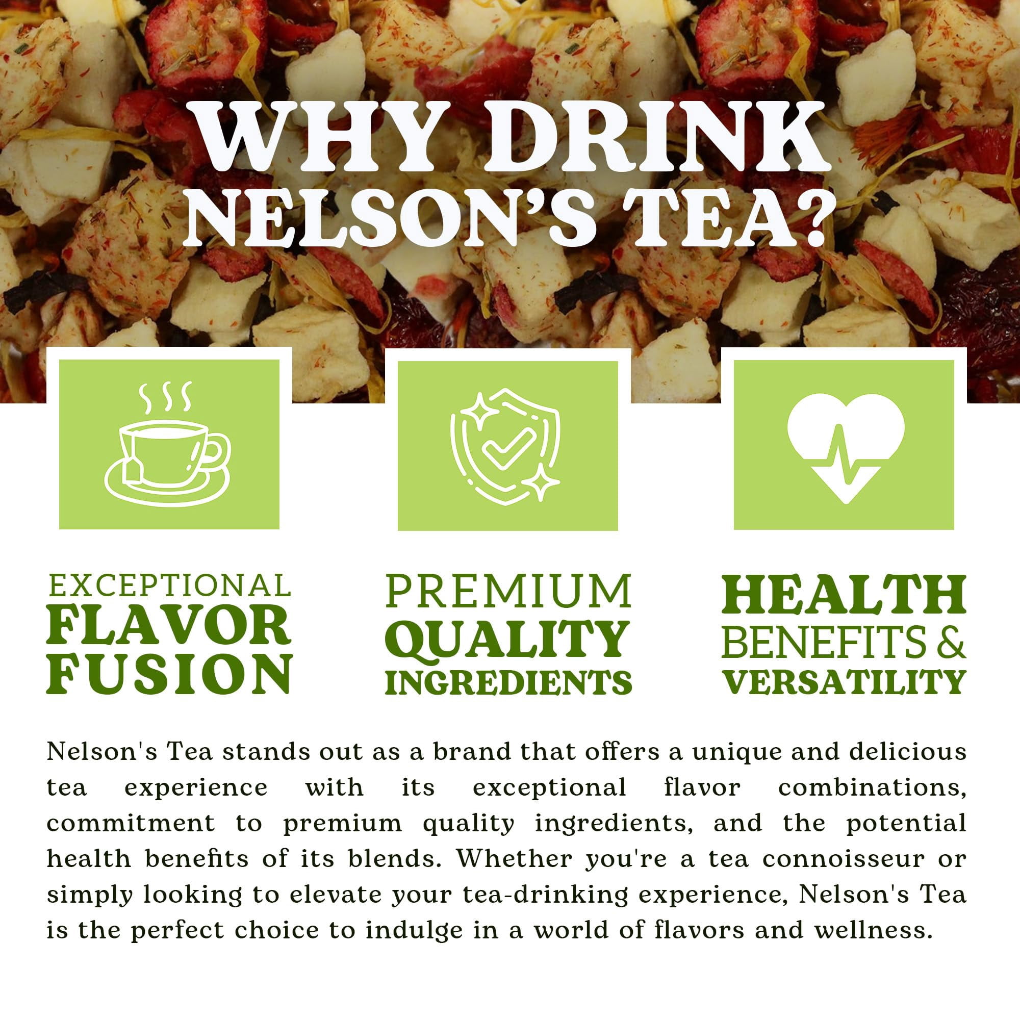 Nelson's Tea Pineapple Melon Punch - Cut & Sifted Rooibos Green Tea with Apple, Cranberry, Hibiscus, Marigod and Safflower Loose Leaf Tea (16 oz)