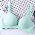 thumbnail image 2 of PENGXAING Wuffmeow Mode Femmes Aucune Trace Sans Acier Couleur Unie Recueilli Soutien-Gorge, 2 of 3
