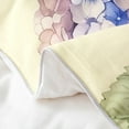 thumbnail image 4 of YST 100% Cotton Colourful Flower King Bedding Set,Green Leaf Hydrangea Duvet Cover,Rustic Ombre Butterfly Comforter Cover,Spring Garden Romantic Quilt Cover With 2 Pillowcases, 4 of 6