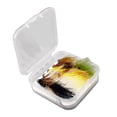 thumbnail image 2 of 5 moscas para pesca con mosca, cebos artificiales con anzuelo, juego de señuelos con caja de almacenamiento transparente, accesorios de pesca para, 2 of 8