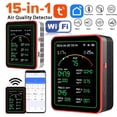 thumbnail image 2 of Tuya WiFi 15 in 1 Air Quality Detector Household Portable PM0.3 PM1.0 PM2.5 PM10 CO CO2 TVOC HCHO Tester WithMount,B, 2 of 5